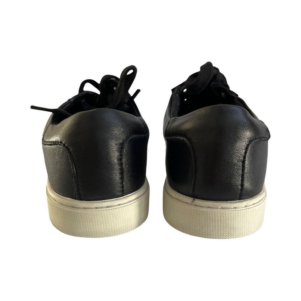 Frye And Co Sindy Moto Low Black Leather Zipper Detail Sneaker Women’s Size 8.5M - Picture 4 of 12
